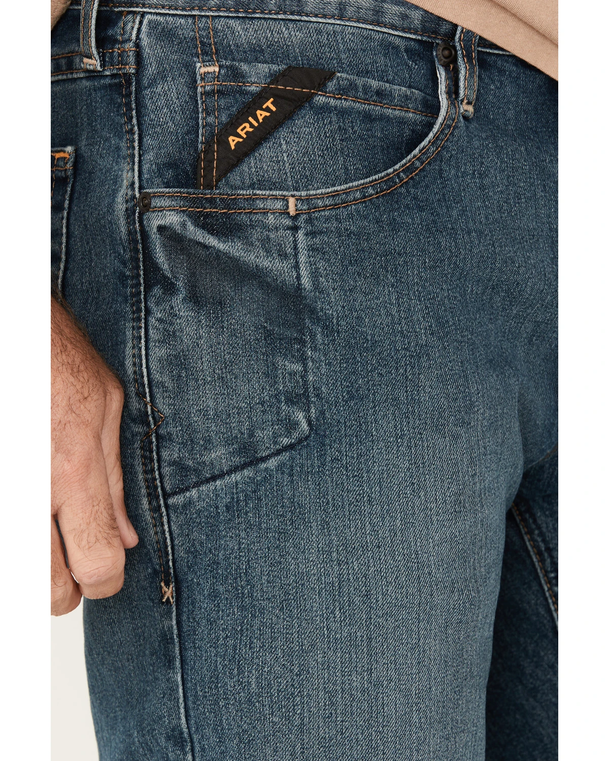 Ariat Men's M4 Rebar Distressed Low Rise Relaxed Bootcut Work Jeans 5 Ariat Men's M4 Rebar Distressed Low Rise Relaxed Bootcut Work Jeans - Image 3