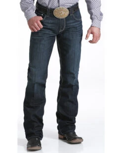 Cinch Men's Carter 2.4 Dark Wash Mid Rise Relaxed Bootcut Performance Jeans -Aratt Clothing Shop 010K52 88 P2