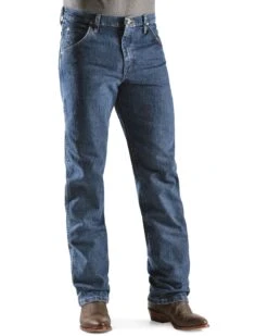 Wrangler Men's Premium Performance Advanced Comfort Mid Stone Jeans - Big & Tall -Aratt Clothing Shop 013705 GR P2