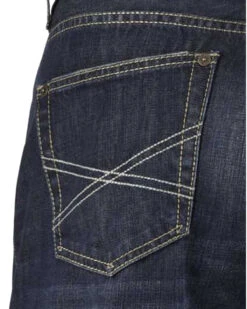 Stetson Men's 1312 Relaxed Fit Bootcut Jeans With Flag Detail - Big & Tall -Aratt Clothing Shop 013946 N9 D2