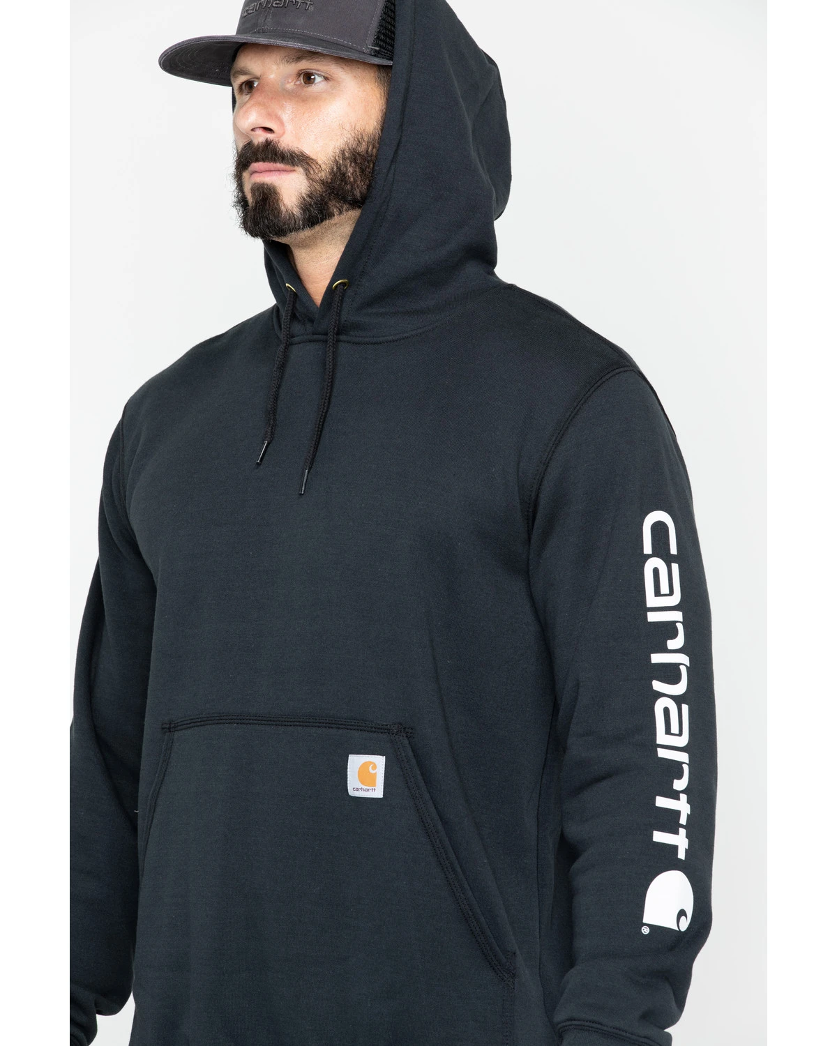 Carhartt Men's Loose Fit Midweight Logo Sleeve Graphic Hooded Sweatshirt - Big & Tall 3 Carhartt Men's Loose Fit Midweight Logo Sleeve Graphic Hooded Sweatshirt - Big & Tall
