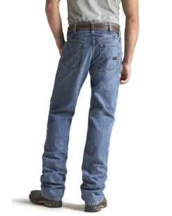 Ariat Men's FR M3 Medium Wash Loose Basic Stackable Straight Leg Jean -Aratt Clothing Shop 086P41 7030 P2