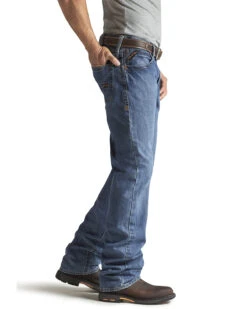 Ariat Men's FR M3 Medium Wash Loose Basic Stackable Straight Leg Jean -Aratt Clothing Shop 086P41 7030 P3