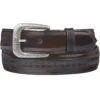 Lucchese Men's Black Cherry Goatskin Leather Belt -Aratt Clothing Shop 120W13 87 P1