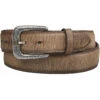 Lucchese Men's Tan Mad Dog Goat Leather Belt -Aratt Clothing Shop 120W15 22 P1