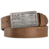 Justin Men's Flying High Flag Buckle Leather Belt -Aratt Clothing Shop 120Z86 41 P1