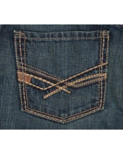 Ariat Men's Blue M3 Multi-Stitch Storm Jeans - Straight Leg 9 Ariat Men's Blue M3 Multi-Stitch Storm Jeans - Straight Leg -Aratt Clothing Shop 2000077599 400 D2