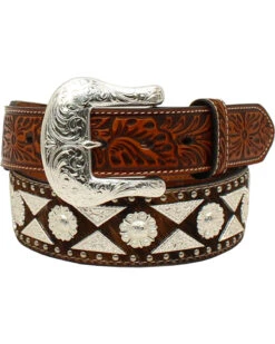Ariat Men's Leather Diamond Concho Western Belt