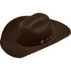 Ariat Boys' Chocolate Wool Felt Buckle Cowboy Hat -Aratt Clothing Shop 2000234874 240 P1