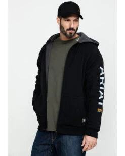 Ariat Men's Rebar All-Weather Full Zip Work Hooded Sweatshirt - Big & Tall -Aratt Clothing Shop 2000282107 001 P3