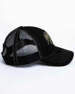 Moonshine Spirit Men's White On Black Logo Print Mesh Ball Cap -Aratt Clothing Shop 2000291209 001 P3
