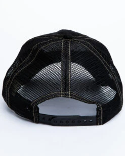 Moonshine Spirit Men's White On Black Logo Print Mesh Ball Cap -Aratt Clothing Shop 2000291209 001 P5