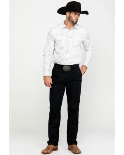 Wrangler Men's Black Casual Pleated Front Western Pants -Aratt Clothing Shop 2000293279 001 P6