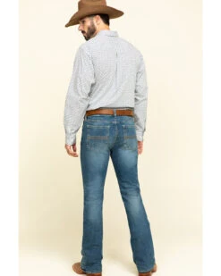 Cody James Men's Hawken Medium Wash Crosshatch Stretch Slim Bootcut Jeans -Aratt Clothing Shop 2000295742 400 P5