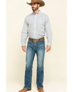 Cody James Men's Hawken Medium Wash Crosshatch Stretch Slim Bootcut Jeans -Aratt Clothing Shop 2000295742 400 P6