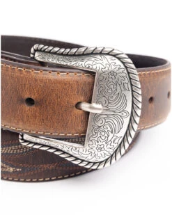 Cody James Men's Turquoise Stitched Longhorn Buckle Belt -Aratt Clothing Shop 2000296486 200 P4