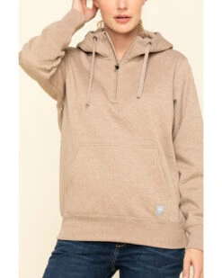 Ariat Women's Dark Oatmeal Heather Rebar Skill Set Zip Hooded Pullover -Aratt Clothing Shop 2000322227 104 P4