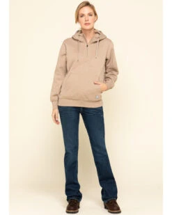 Ariat Women's Dark Oatmeal Heather Rebar Skill Set Zip Hooded Pullover -Aratt Clothing Shop 2000322227 104 P6