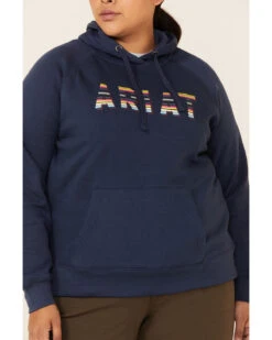 Ariat Women's R.E.A.L. Serape Logo Hoodie Sweatshirt - Plus -Aratt Clothing Shop 2000322524 410 P3