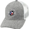 Justin Men's Heather Gray Fort Worth Texas Logo Patch Mesh-Back Ball Cap -Aratt Clothing Shop 2000323422 070 P1