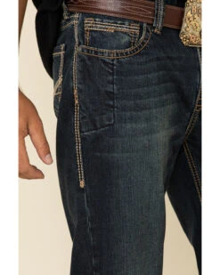 Rock & Roll Denim Men's Dark Reflex Double Barrel Relaxed Straight Jeans -Aratt Clothing Shop 2000323846 402 P5