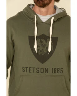 Stetson Men's Green Eagle In Shield Graphic Hooded Sweatshirt 10 Stetson Men's Green Eagle In Shield Graphic Hooded Sweatshirt -Aratt Clothing Shop 2000327706 020 P4