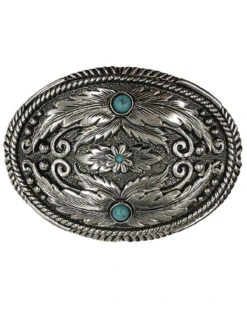Cody James Men's Fancy Feathers Turquoise Buckle