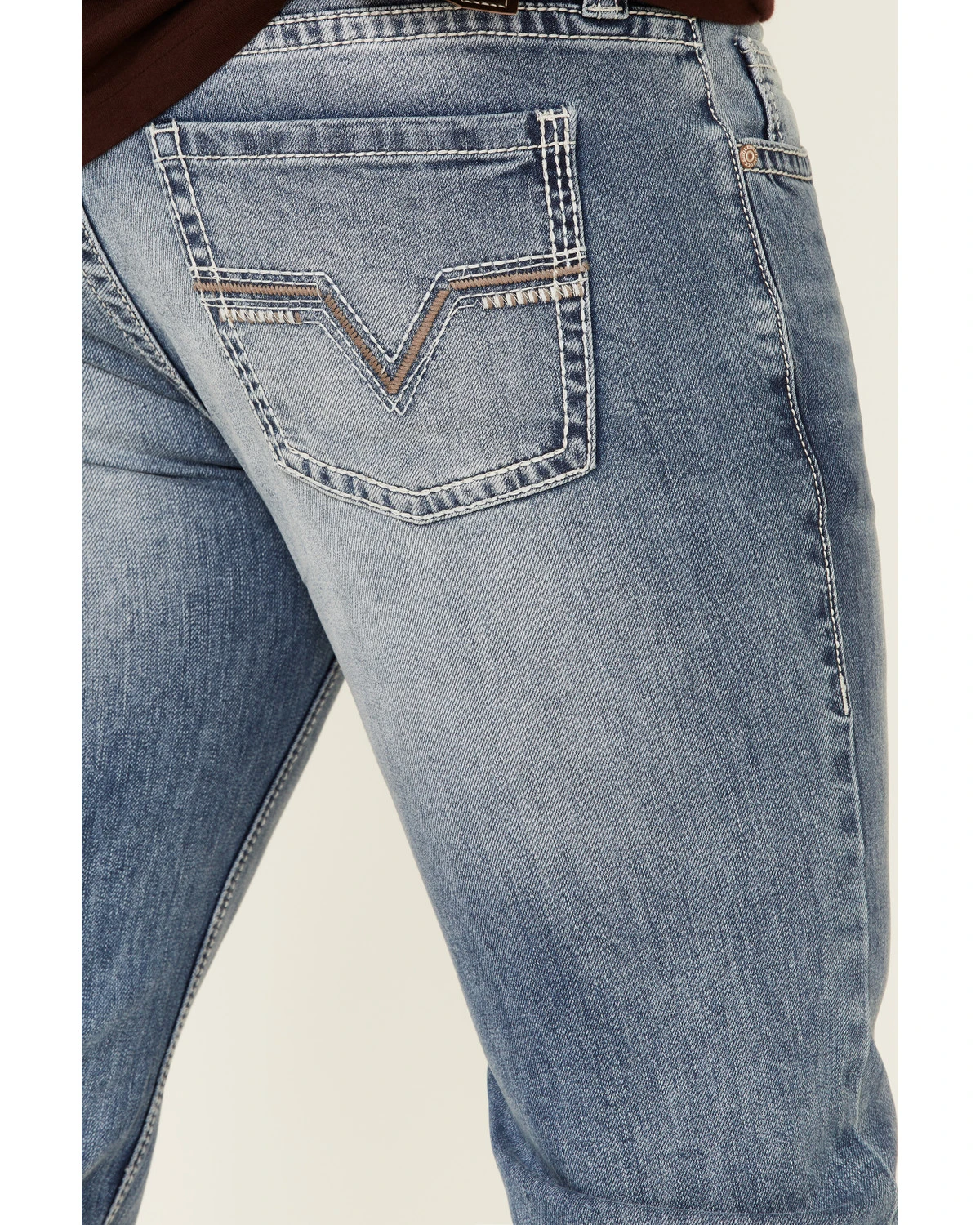 Rock & Roll Denim Men's Light Vintage Revolver Stretch Slim Straight Jeans 4 Rock & Roll Denim Men's Light Vintage Revolver Stretch Slim Straight Jeans - Image 2