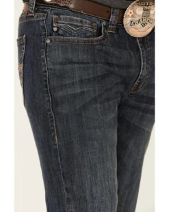 Rock & Roll Denim Men's Dark Vintage Double Barrel Stretch Relaxed Straight Jeans -Aratt Clothing Shop 2000334315 400 P4
