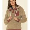 Wanakome Women's Fay Snap Neck Sherpa Hooded Pullover -Aratt Clothing Shop 2000336329 280 P1