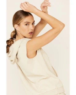 Beyond The Radar Women's Cloud Tie Dye Hooded Tank -Aratt Clothing Shop 2000336355 103 P5