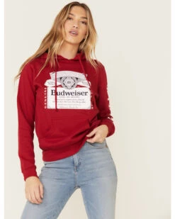 Brew City Beer Gear Women's Budweiser Graphic Hooded Sweatshirt -Aratt Clothing Shop 2000336457 600 P3