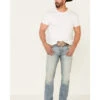Moonshine Spirit Men's Wild West Light Wash Stretch Stackable Straight Jeans -Aratt Clothing Shop 2000338828 400 P1