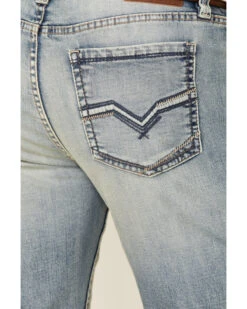 Moonshine Spirit Men's Wild West Light Wash Stretch Stackable Straight Jeans -Aratt Clothing Shop 2000338828 400 P4