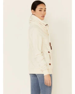 Wanakome Women's Oatmeal Hestia Asymmetrical Zip-Front Hoodie -Aratt Clothing Shop 2000340617 104 P4