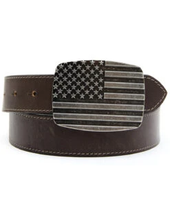 Cody James Men's Brown Stars & Stripes Western Belt