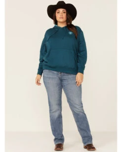 Ariat Women's Eurasian R.E.A.L Arm Logo Graphic Hoodie - Plus -Aratt Clothing Shop 2000341892 410 P4