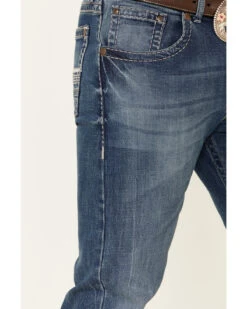 Rock 47 By Wrangler Men's Melody Medium Wash Stretch Slim Bootcut Jeans -Aratt Clothing Shop 2000342099 400 P4