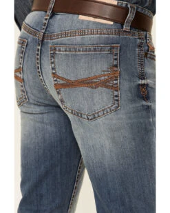 Cody James Core Men's Silver Spur Medium Wash Performance Stretch Slim Bootcut Jeans -Aratt Clothing Shop 2000342679 400 P3