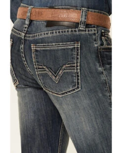 Rock & Roll Denim Men's Revolver Medium Vintage Stretch Slim Straight Jeans -Aratt Clothing Shop 2000345009 400 P2