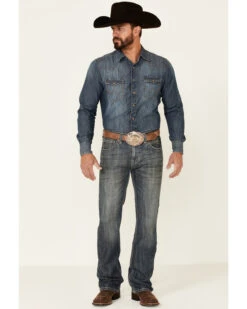 Rock & Roll Denim Men's Pistol Dark Vintage Wash Regular Straight Jeans -Aratt Clothing Shop 2000345012 400 P3