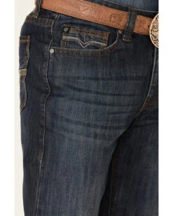 Rock & Roll Denim Men's Double Barrel Dark Wash Stretch Relaxed Straight Jeans -Aratt Clothing Shop 2000345207 400 P3