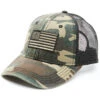 H3 Sportgear Men's Camo Print Americana Patch Mesh Back Trucker Cap -Aratt Clothing Shop 2000346030 340 P1