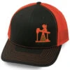 Oil Field Hats Men's Charcoal & Orange Bean Stitch Fade Trucker Cap -Aratt Clothing Shop 2000346206 022 P1