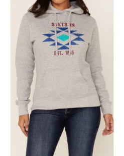 Stetson Women's Southwestern Logo Fleece Pullover Hoodie -Aratt Clothing Shop 2000346354 020 P3