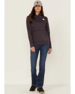 Carhartt Women's Gray Relaxed Midweight Logo Sleeve Graphic Hooded Sweatshirt -Aratt Clothing Shop 2000346369 020 P4