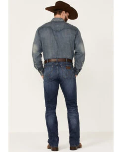 Wrangler Retro Men's Coast Dark Wash Stretch Slim Bootcut Jeans -Aratt Clothing Shop 2000346853 400 P3