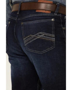 Wrangler 20X Men's Azure Vintage Dark Wash Stretch Slim Bootcut Jeans -Aratt Clothing Shop 2000346865 400 P4