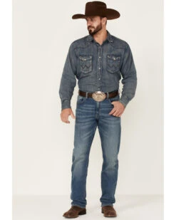 Wrangler 20X Men's No.44 Sierra Medium Wash Stretch Slim Straight Jeans - Long