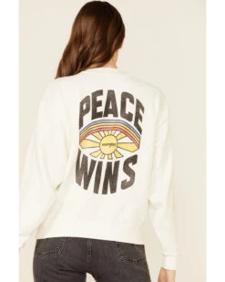 Wrangler Modern Women's Peace Wins Graphic Pullover Sweatshirt -Aratt Clothing Shop 2000348105 100 P4